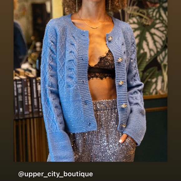 Cornflower Blue Cardigan - Picture 3 of 12